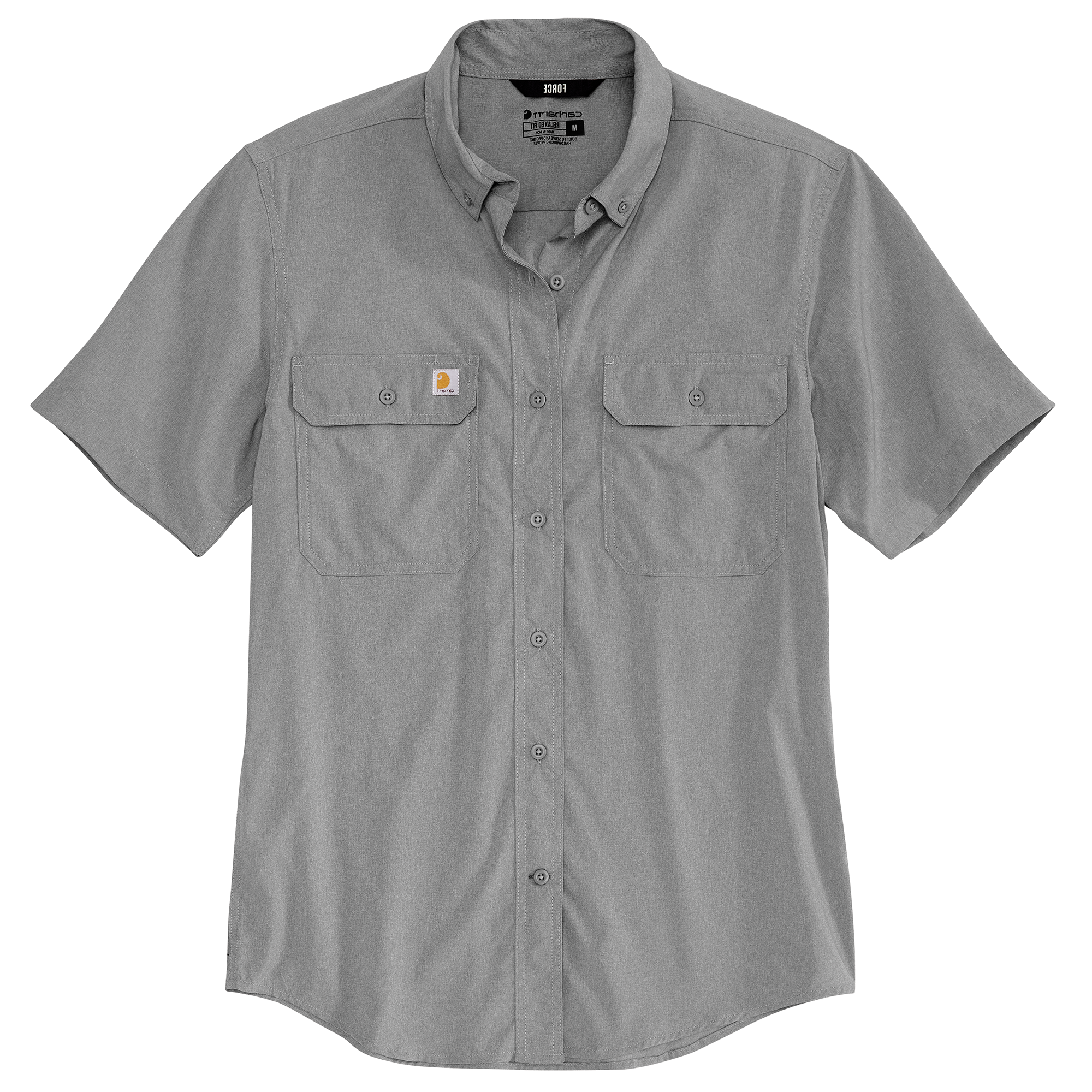 Carhartt 105292 Mens Force Relaxed Fit Lightweight Short-Sleeve Gray Shirt from Columbia Safety